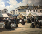 Marché aux étoffes par Henri Barnoin