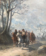 Bretons à cheval dans la campagne par Laurent Postec