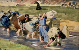Bigoudènes au lavoir par Lucien Simon