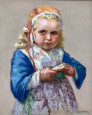 Jeune fille au bonnet de Plougastel par Mary Piriou-Bazin