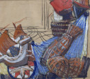 Étude préparatoire pour projet de fresque par Mathurin Méheut 