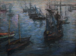 Bateaux au mouillage par René Pinard