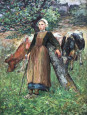 Jeune bretonne sous un pommier par Walter Griffin