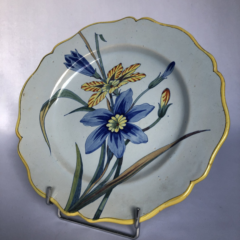 Assiette à décor d’ixias