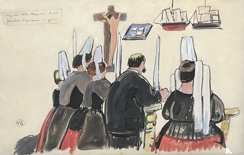 Bigoudens en prière à Notre dame de la Joie