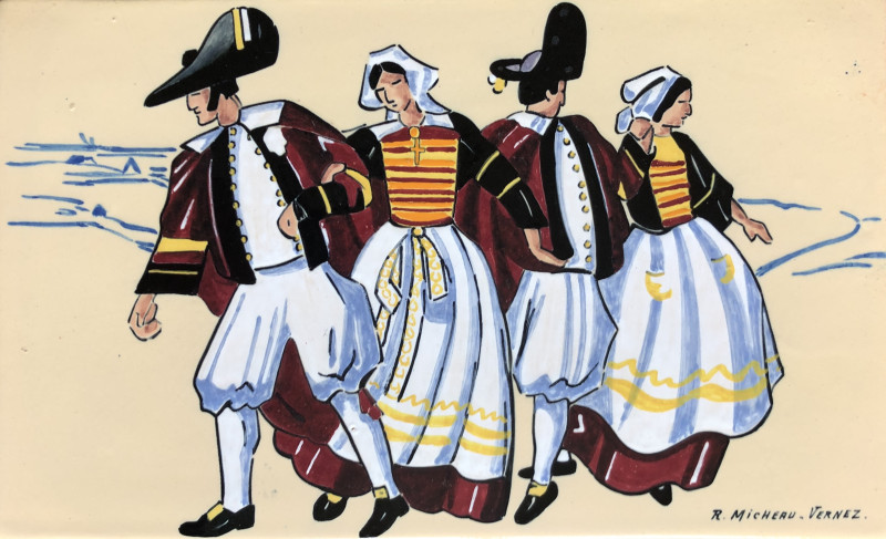 Danse des paludiers de Saillé par Robert Micheau-Vernez 