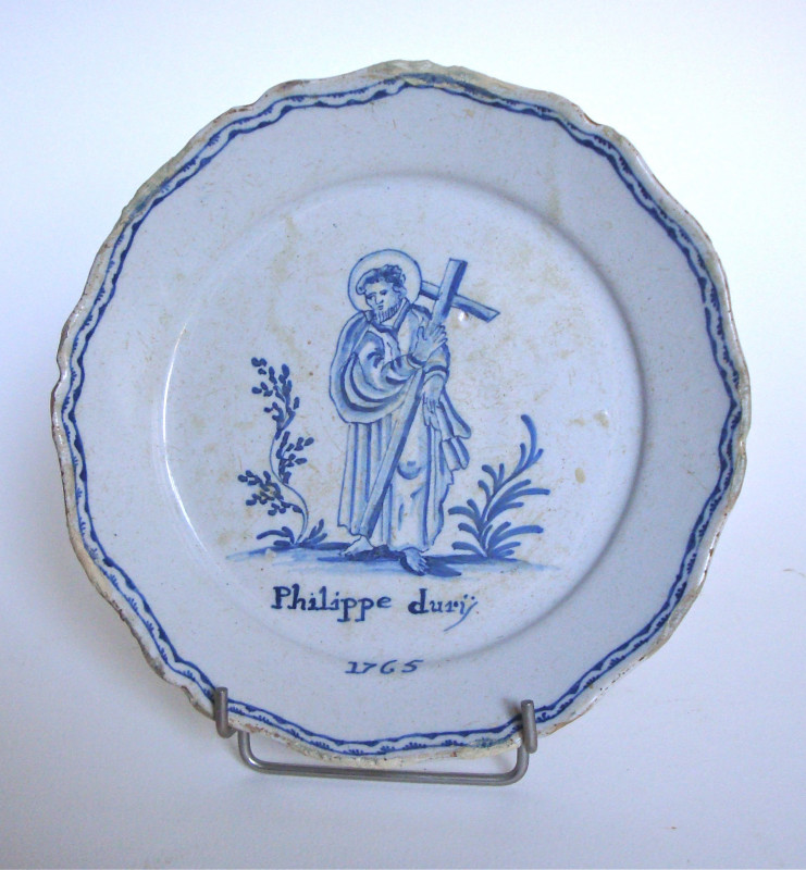 Assiette patronymique Saint Philippe Durÿ de Nevers