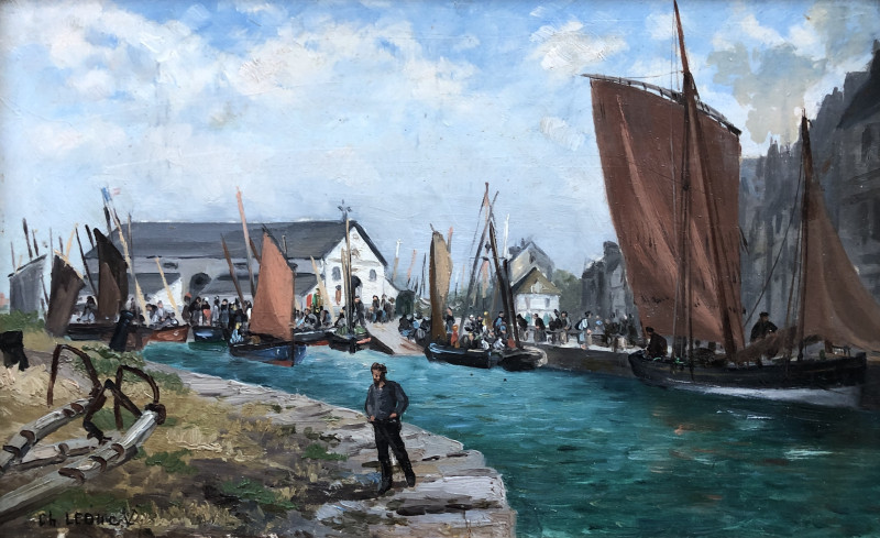 La criée du Croisic par Charles Leduc