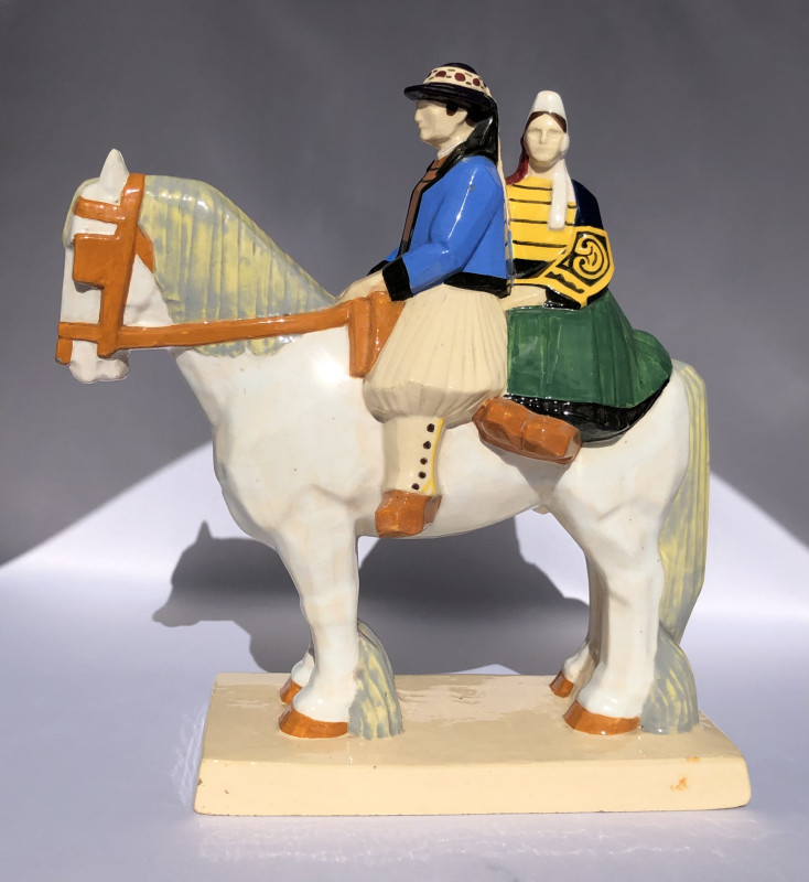 Les mariés à cheval (petit modèle) par Émil-Just Bachelet