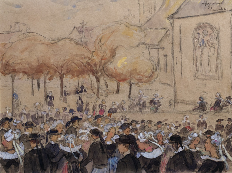 Jour de fête à Bannalec par Émile Dezaunay