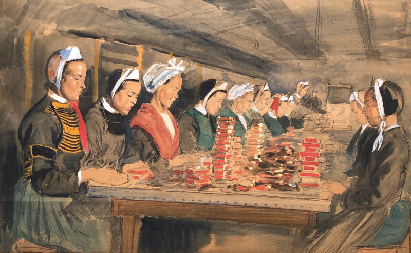 Friteuses à la conserverie par Georges Scott