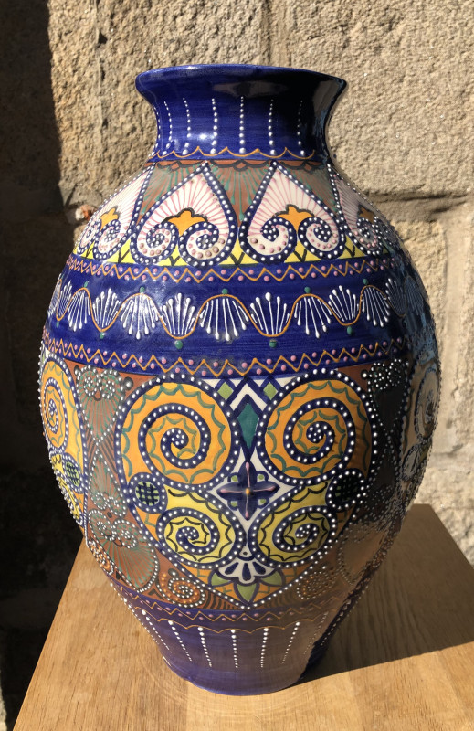 Vase à décor dit à la poire par HB Quimper