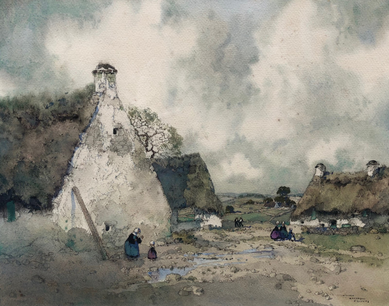 Village en Bretagne par Ernest Guérin