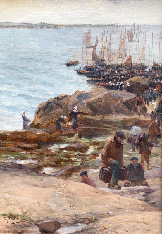 Retour de pêche à Concarneau par Alfred Guillou