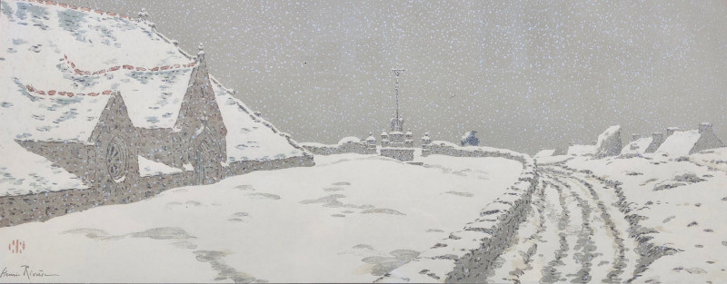 La neige par Henri Rivière