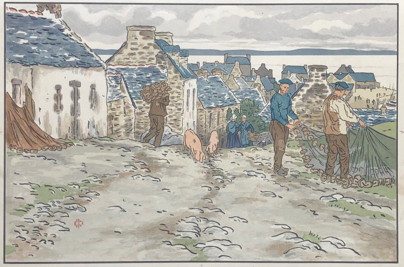 Rue à Tréboul par Henri Rivière