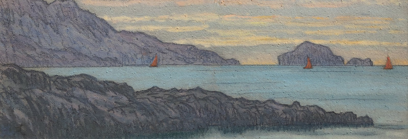 Belle-île au couchant par Francis Auburtin