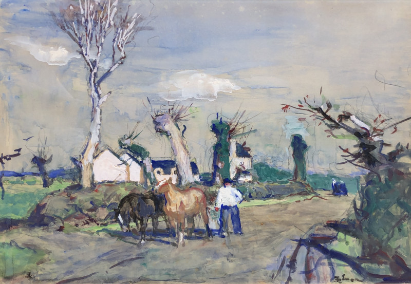 Entre ciel et terre, un jour d’hiver par Lucien Simon