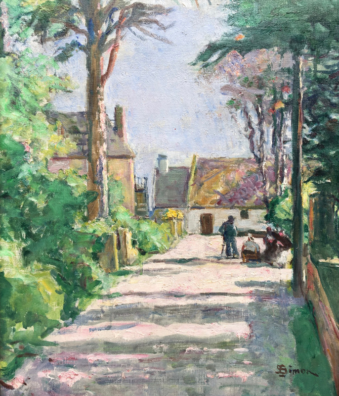 Chemin rose à Sainte-Marine par Lucien Simon