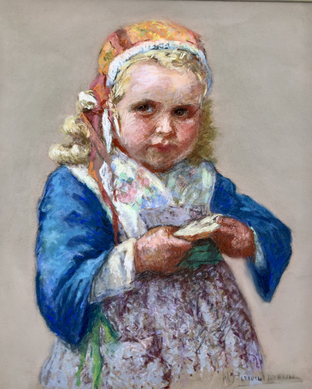 Jeune fille au bonnet de Plougastel par Mary Piriou-Bazin