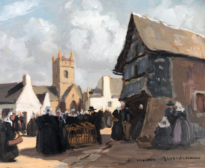 Marché de Quimperlé par Maurice Ménardeau