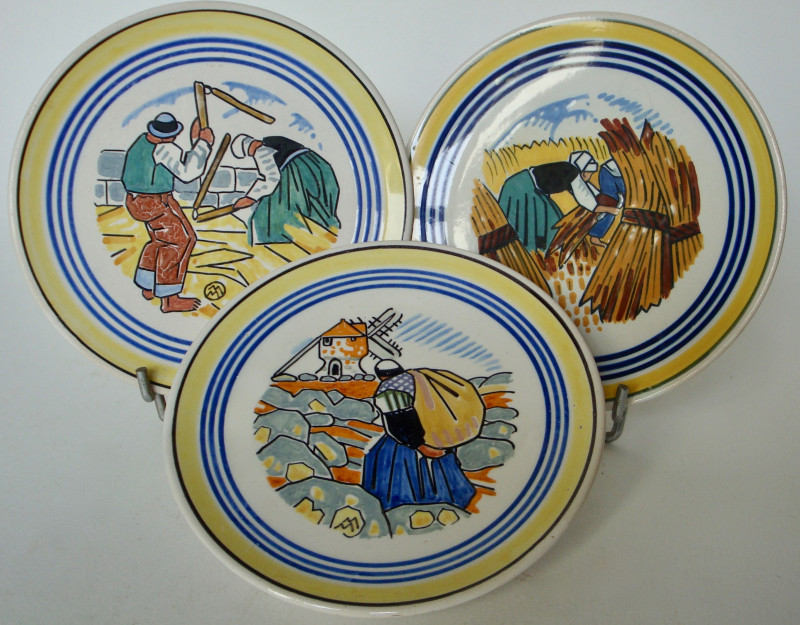 Assiettes du service de la galette par Méheut