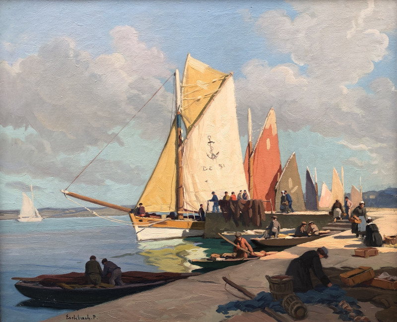 Rayon de soleil sur le port par Paul Eschbach