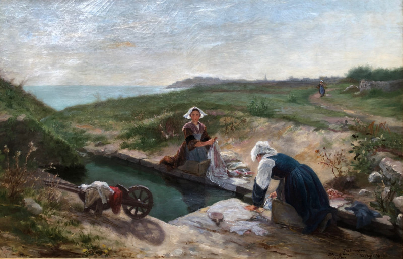 Les lavandières à Saint-Pierre Quiberon par Pauline Vallayer-Moutet