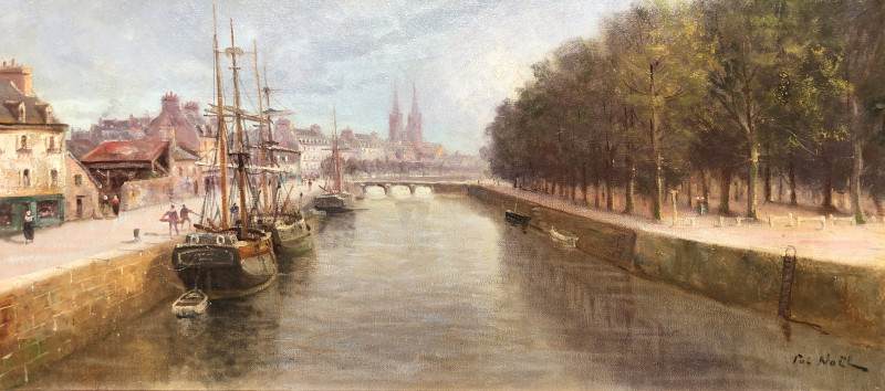 Le port de Quimper par Pol Noël