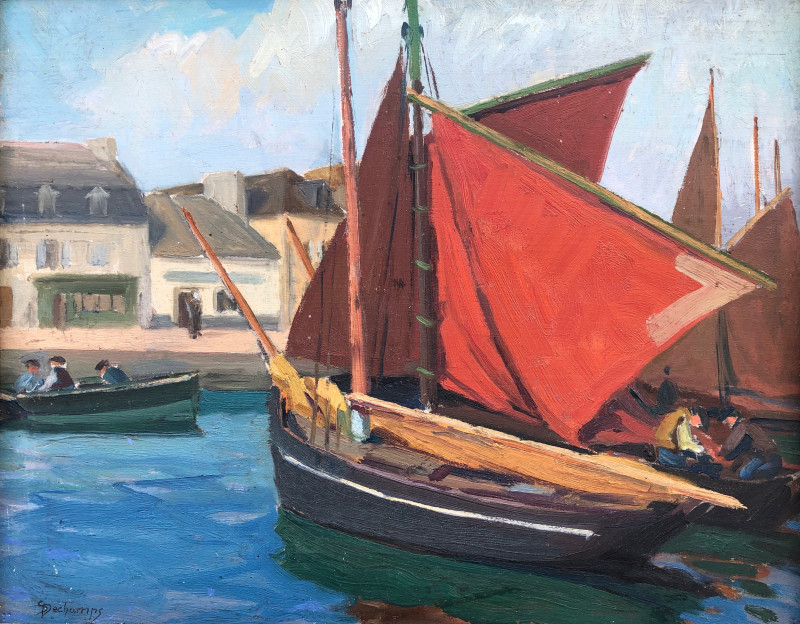 La voile rouge par Suzanne Dechamps