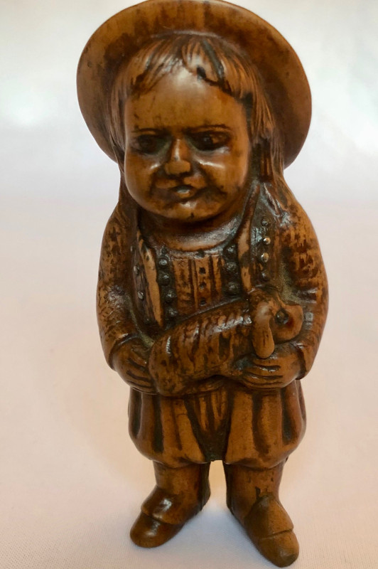 Tabatière d'un petit breton et son chien