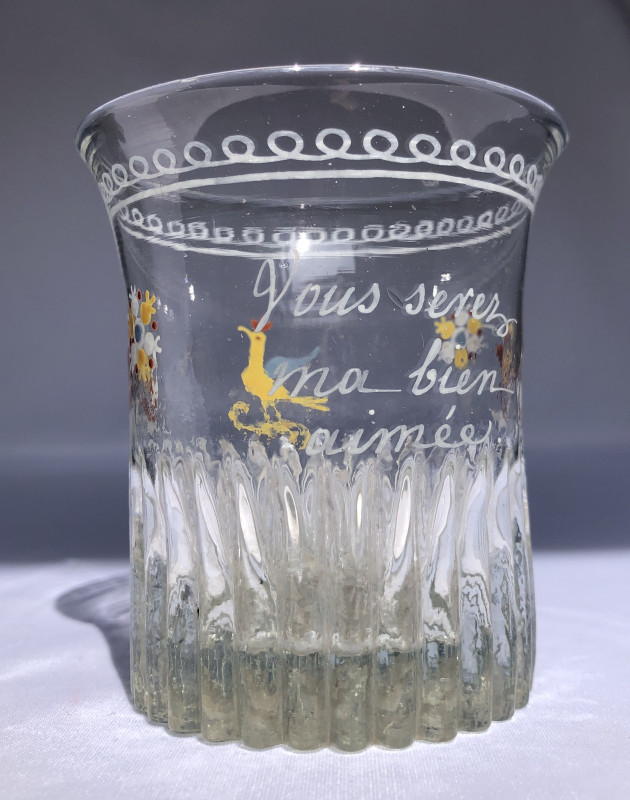 Verre à devise XVIIIe