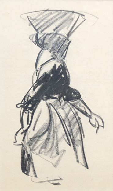 La paludière revenant de la saline