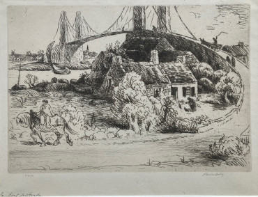 Le pont suspendu par Adolphe Beaufrère - 1921