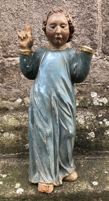 Jésus en bois polychrome fin XVIIe