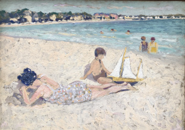 Enfants sur la plage de La Baule par Michel-Auguste Colle