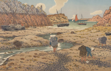 Le port de Loguivy à marée basse par Henri Rivière